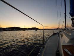 Coucher de soleil en voilier